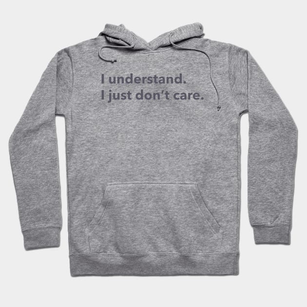 I understand. I just don't care. Hoodie by LetsOverThinkIt